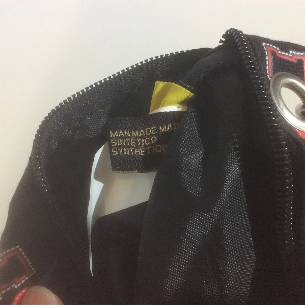Disney Mickey Mouse Ears Bag Black Red Crossbody Purse Adjustable Strap Zip